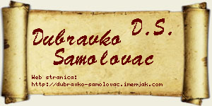 Dubravko Samolovac vizit kartica